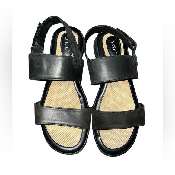 boc Shoes - b.o.c. Black Leather Sandals Size 9